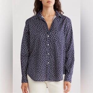 Frank‎ & Eileen Eileen Star Print Relaxed Button-Up Shirt SZ S NEW #2
